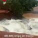 Chuva rompe trecho da BR-401 em Normandia