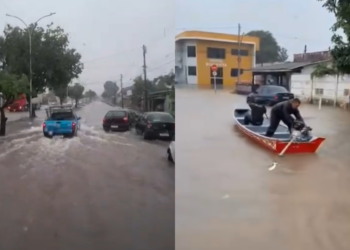 Forte chuva em Roraima alaga ruas e avenidas de Boa Vista; VÍDEOS