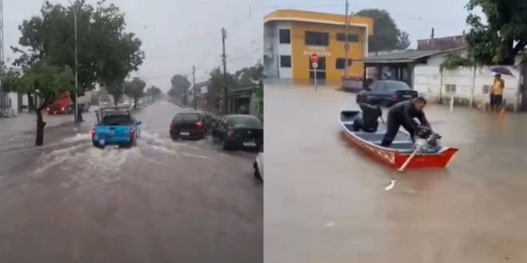 Forte chuva em Roraima alaga ruas e avenidas de Boa Vista; VÍDEOS